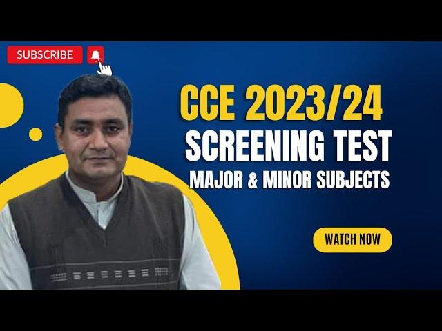 CCE 2023/24 | Screening test | Combined Competitive Examination  Preparation | @FaizBrohi-np1jh