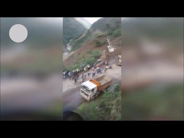 Real Footage, Death Road - Yungas Road Landslide in Caranavi, Bolivia (full video)