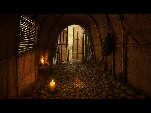 Stay in the rain near river ( Building a Mud Shelter )