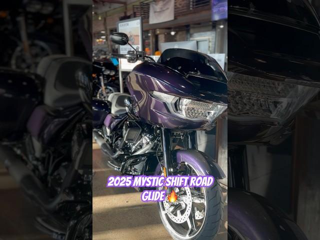 Would you ride a purple road glide? || 2025 Road glide Mystic shift #harleydavidson