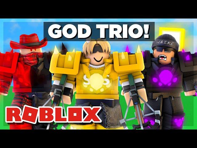 THE GOD YOUTUBER TRIO! Roblox Bedwars