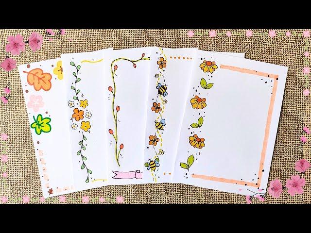 Simple & Easy Flower Border Design for Notebooks / Projects / Assignments / Front Page & Cover Page