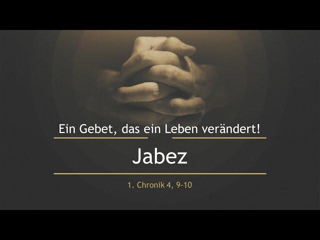 Ein Gebet, das ein Leben verändert! Jabez // Dr. Heinrich Derksen