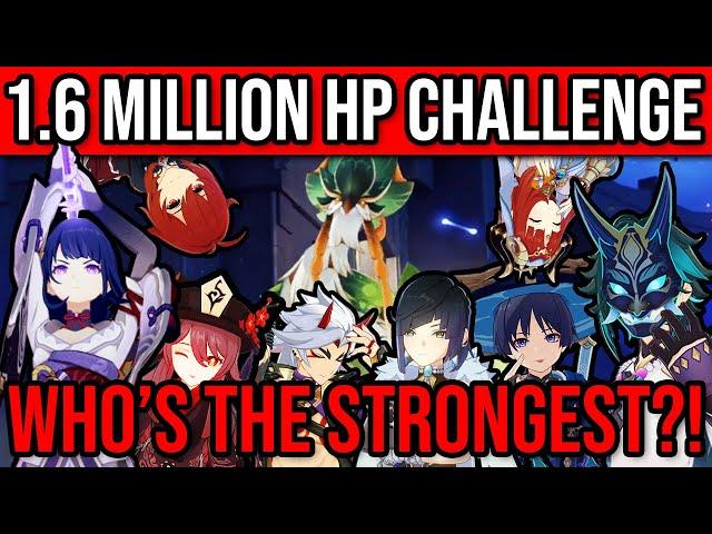 1.6 MILLION HP CHALLENGE! Over 20 Popular Teams! Genshin Impact