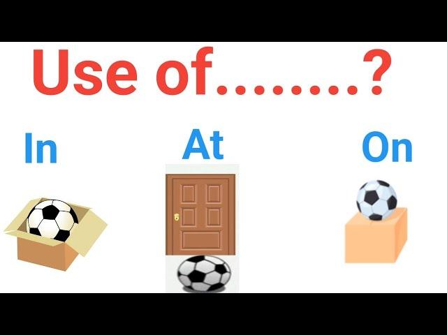 Use of In On At | Use Of Preposition | Use of Place Preposition | Learn English Smoothly