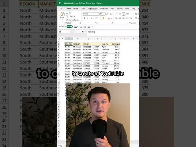 How To Create A Pivot Table In Excel #excel #pivottable