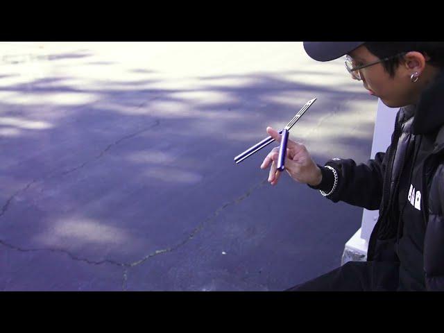 Butterfly Knife (Balisong) Trainer Tricks | Squid Industries Dual Tone Triton