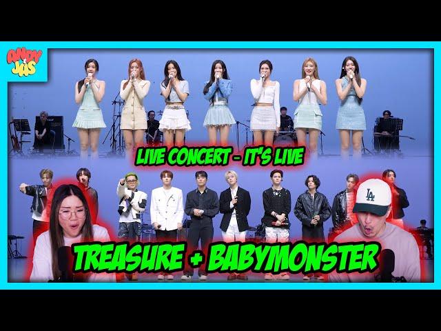 TREASURE - “KING KONG” / BABYMONSTER - "FOREVER" Band LIVE Concert [it's Live] | REACTION!