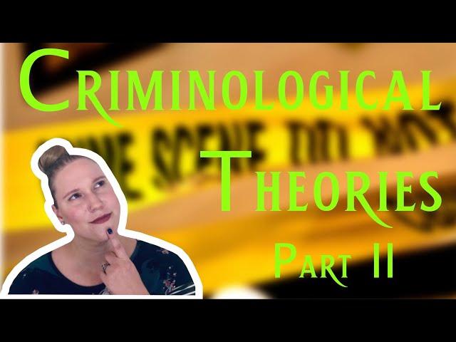 Criminological Theories with Examples from Movies PART 2