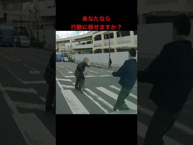 あなたなら行動に移せますか？横断歩道を渡りきれなかった高齢者を助けるドライバー