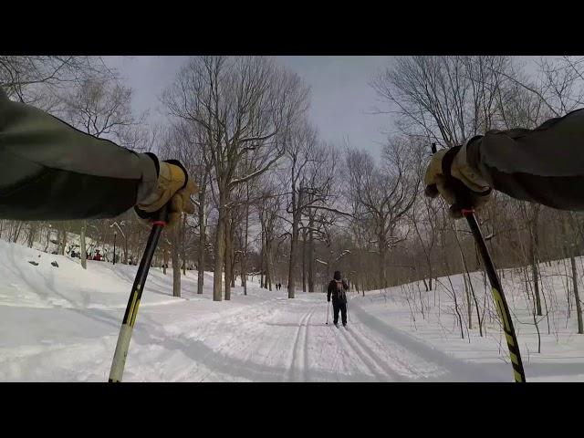 Cross-country Ski skate around Mont Royal