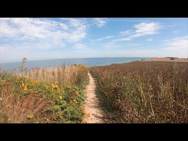 Ostsee Spaziergang: Sommer Wanderung von Schwedeneck zum Leuchtturm Bülk, Steilküste,Virtual Jogging