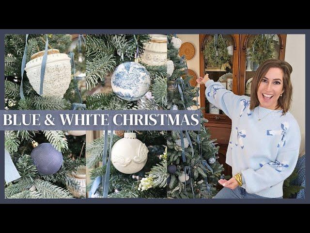 Best Christmas Tree Decorating • Decorate With Me • Decorating For Christmas • Blue and White