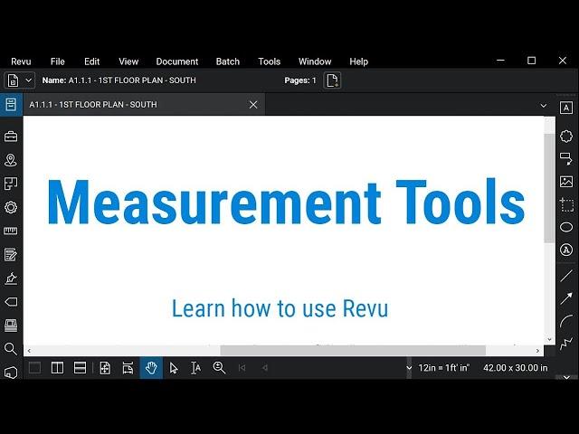 Bluebeam Revu: Measurement Tools