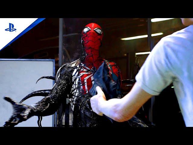 Marvel's Spider-Man 2 Peter's Lowenthal 19 Inches Symbiote Suit Exposes Lizard Full Battle