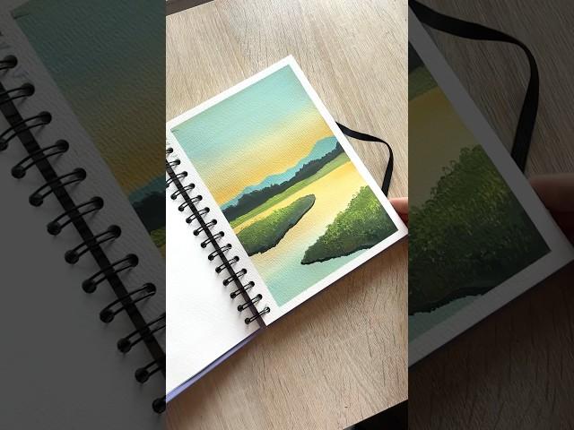 Пейзаж для начинающих  #art #painting #artist #tutorial #рисунок #какнарисовать