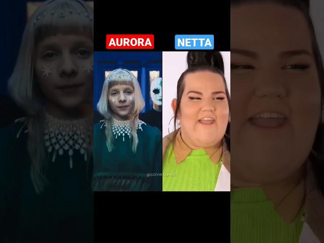 AURORA vs NETTA - No Autotune #shorts