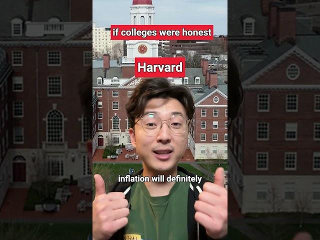 If Harvard was honest #harvard #ivyleague #college #collegeadmissions