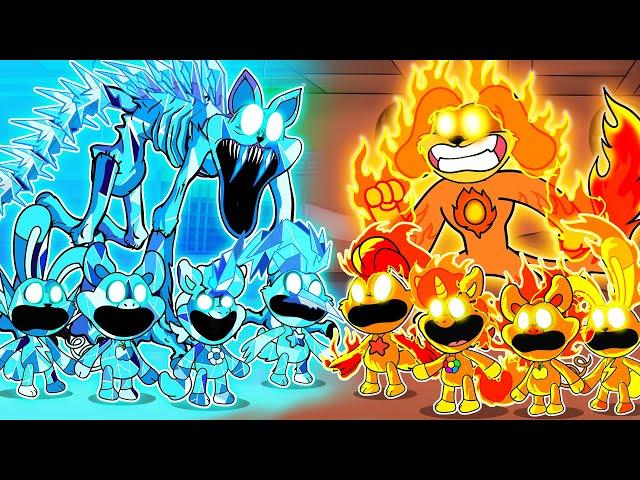 DOGDAY FIRE vs CATNAP ICE ! Poppy Playtime Chapter3 Animation- FNF Speedpaint.