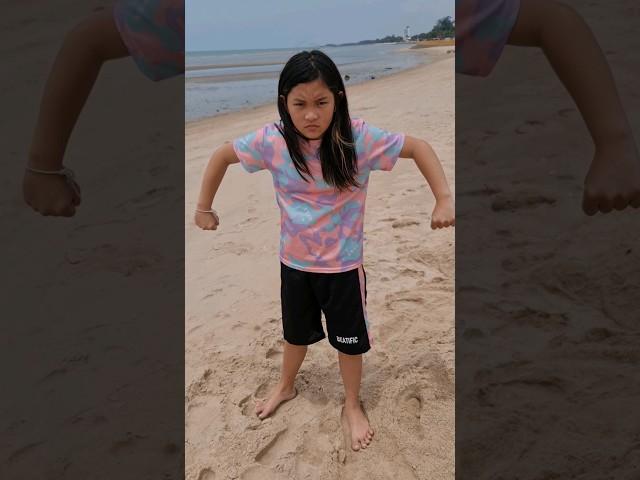 Hero Girl and Mean Duo At The Beach‼️ | JJaiPan #Shorts #tiktok