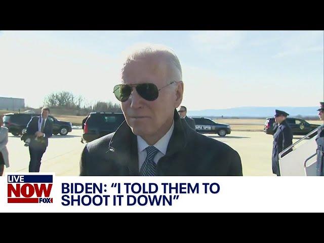 Biden speaks after U.S. shoots down Chinese spy balloon | LiveNOW from FOX