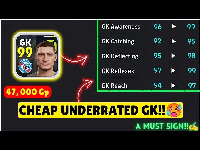 99 REACH + 99 REFLEXES!! | Cheap Underrated Gk In eFootball 2025 | Efootball 2025 Mobile 