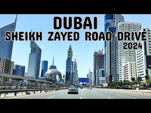 Dubai Sheikh Zayed Road | Speedy Driving Tour | Main Road | 2024