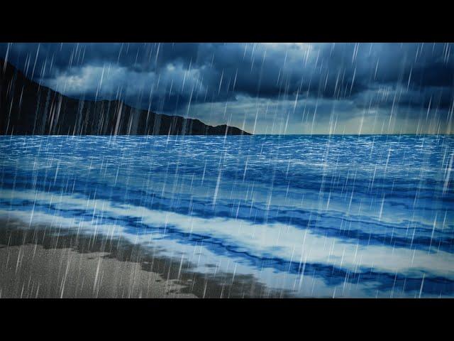 Rain & Ocean Sounds | Sleep, Study, Focus | 10 Hours White Noise