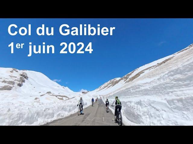 Col du Galibier : entre deux murs de neige