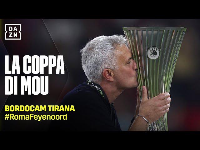 MOURINHO e la COPPA: immagini che sono già STORIA | BORDOCAM Roma-Feyenoord | DAZN