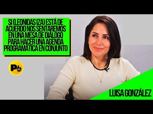 Luisa González: "Si (Leonidas Iza) está de acuerdo nos sentaremos en una mesa de diálogo para hacer