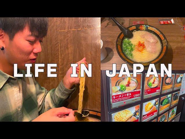 [Vlog] Daily life in Japan , I went to "Ichiran", famous ramen in Japan!