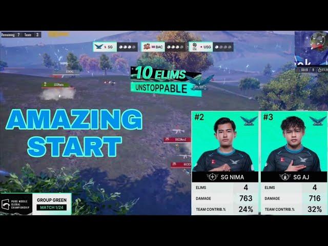 SKYLIGHTZ GAMING AMAZING START ️ SGx 11 KILLS DOMINATION  PRIDE OF NEPAL | PMGC 2022 - GAURABYT