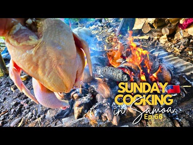 Whole Chicken on The Umu, Fai'ai Elegi, Oka and Umu | Sunday Cooking in Samoa | Ep.66