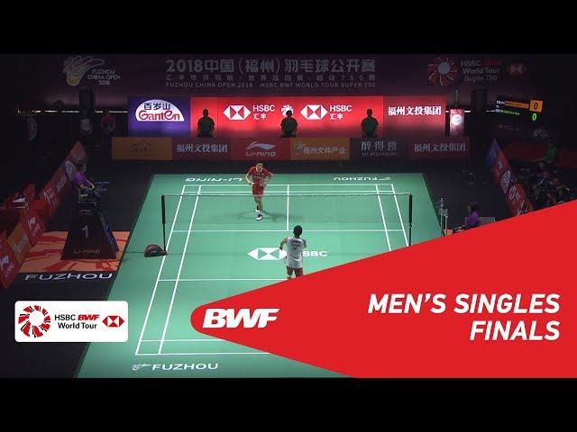 F | MS | Kento MOMOTA (JPN) [1] vs CHOU Tien Chen (TPE) [4] | BWF 2018