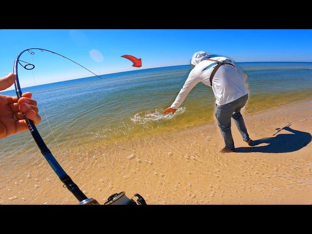 UNEXPECTED GIANT on an Empty Beach! *Shocked I Caught This*