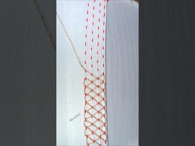 Another silk gold thread work on shifon fabrics #handbroidery #embroidery #handembroiderytutorial