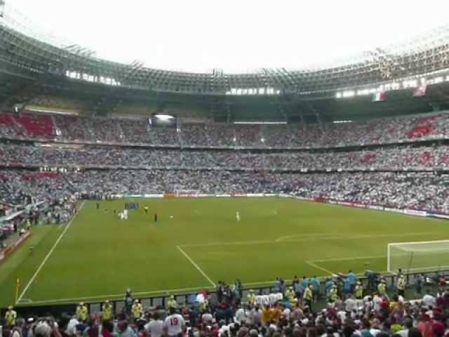 Russia fans chanting Rossija during France - England game & the Mexican wave (UEFA Euro 2012)