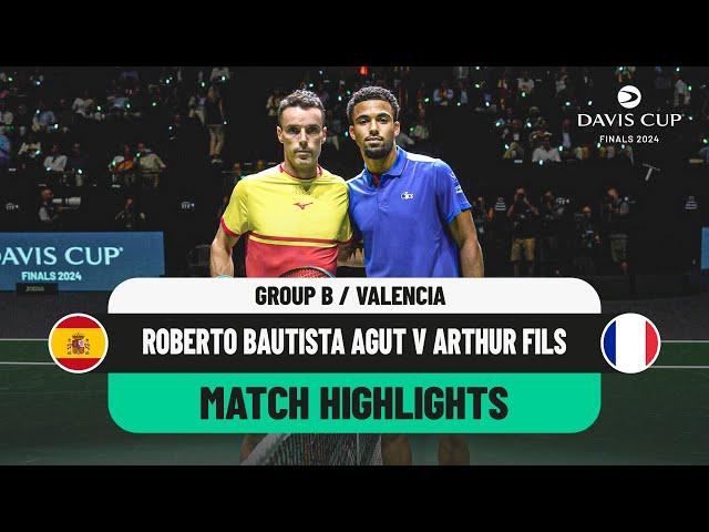 Roberto Bautista Agut v Arthur Fils | Spain v France Davis Cup 2024 Finals Group Stage