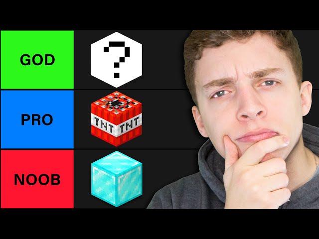 YOUTUBER Ranks Every BLOCK In Minecraft! (Tier List)