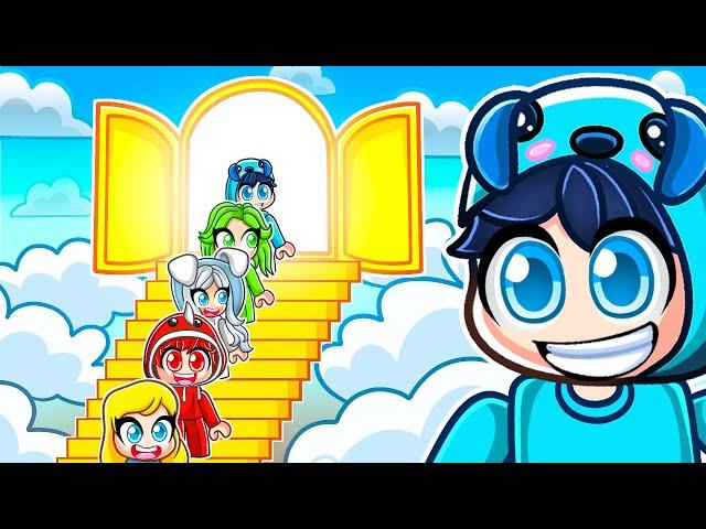Standing In A 85,546,324 Person LINE TO HEAVEN Or HELL In Roblox With Crazy Fan Girl and Twin Sister