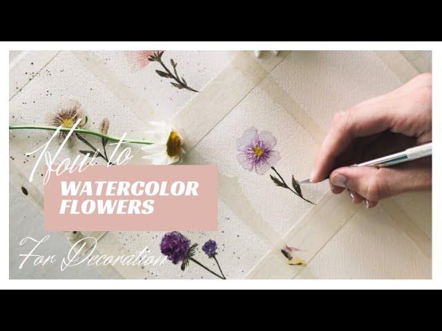 9 Easy Watercolor Flowers | Watercolor Painting For Beginners