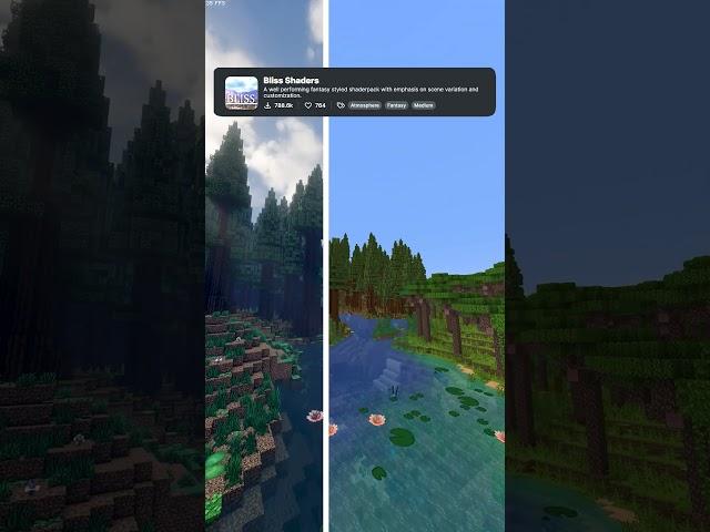 Minecraft Bliss Shaders #shorts