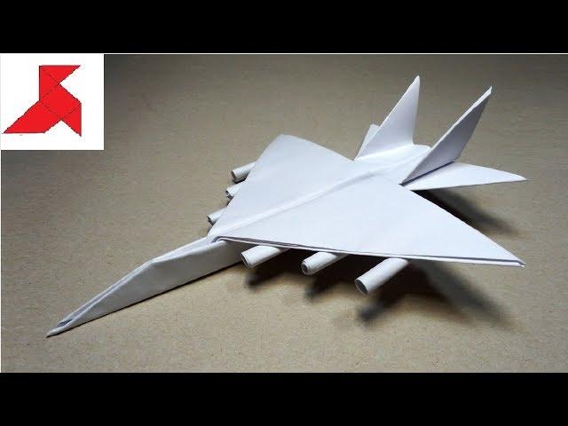 DIY ️ - How to make a FIGHTER Plane with rockets from A4 paper