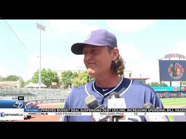 ABC7Amarillo news spot on Grassroots Baseball Route 66 Tour stop: Amarillo TX