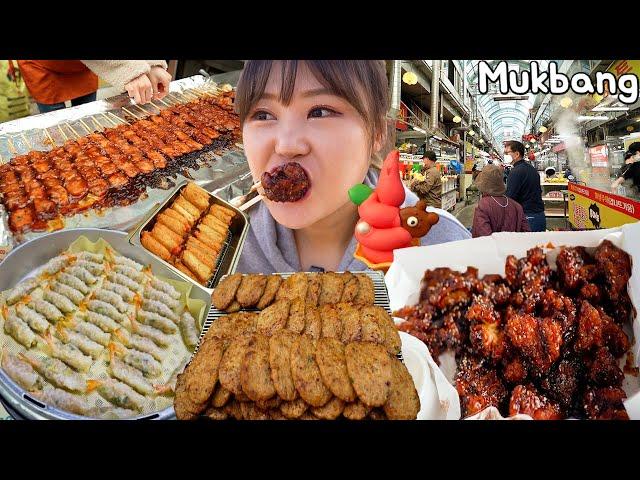 Mukbang | Food trip to Danyang : Fishcakes, dumplings, skewers and more in the local market.