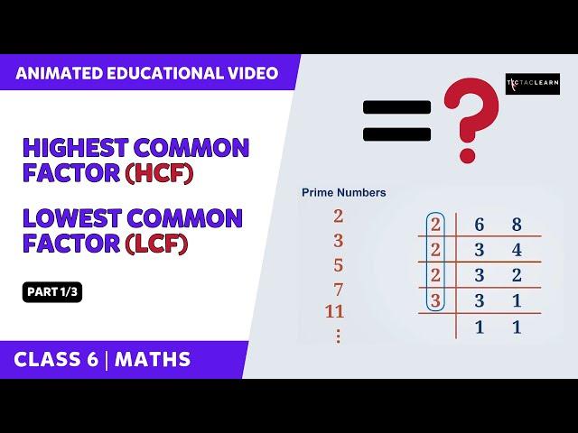 Highest common factor - HCF | Lowest common multiple - LCM | Part 1/3 | English | Class 6 Maths