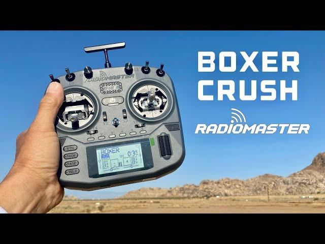 Boxer Crush Radio Transmitter Review AG01 CNC Hall Effect Gimbals standard.  1 Watt Power Output!