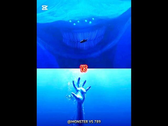 the mysterious hand vs el gran maja°anger fish°blue whale°hippocampus #shorts #viral #monster #the