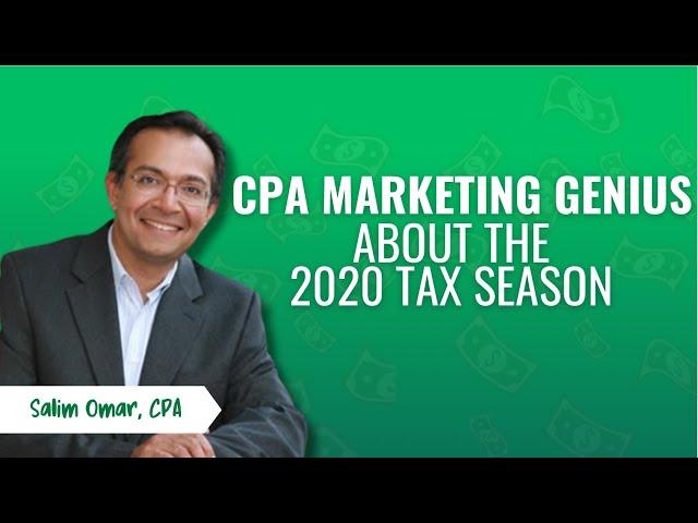 CPA Marketing Genius about the 2020 Tax Season